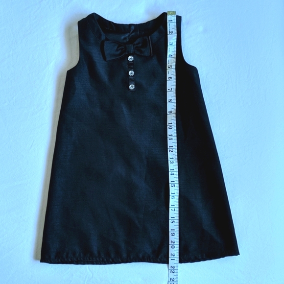 H&M girls classic black a-line fancy party dress with bow 4-5 YRS - Picture 9 of 9